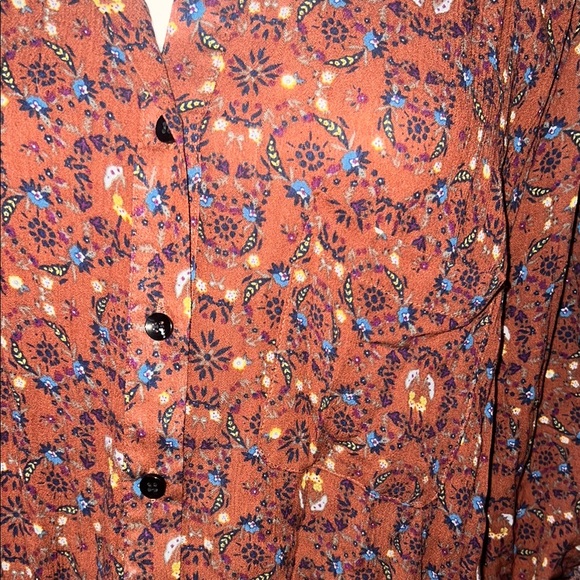 Women's Brown Patterned Top - Picture 2 of 5